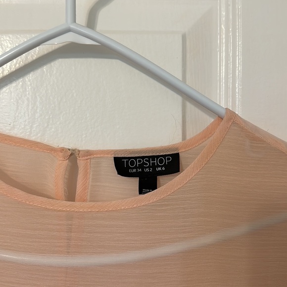 TOPSHOP Blush Pink Blouse - US 2 / U.K. 6 - Picture 2 of 3